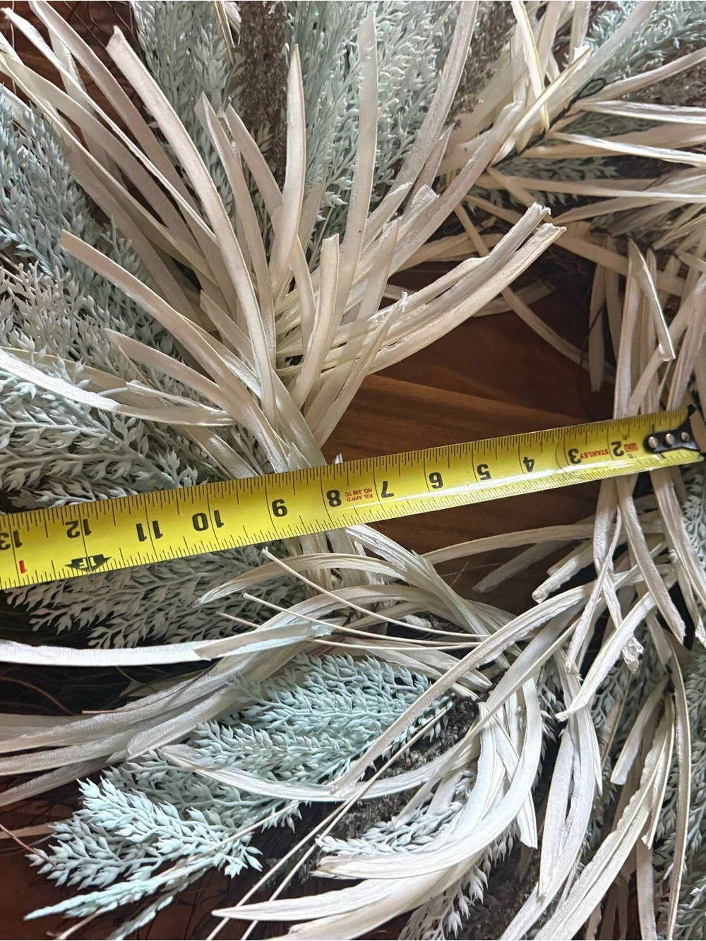 Neutral Sage Dried Grass Holiday Wreath